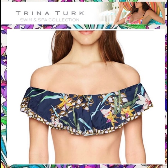 Trina Turk Other - 🔥⬇️ SALE NWT Trina Turk Top Fiji Floral Off-the-Shoulder